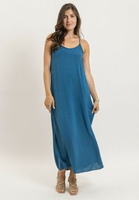 Dona x Lisa LONGUE IGGY - Robe longue - bleu canard