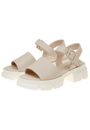 Cesare Gaspari Sandalen met plateauzool - beige