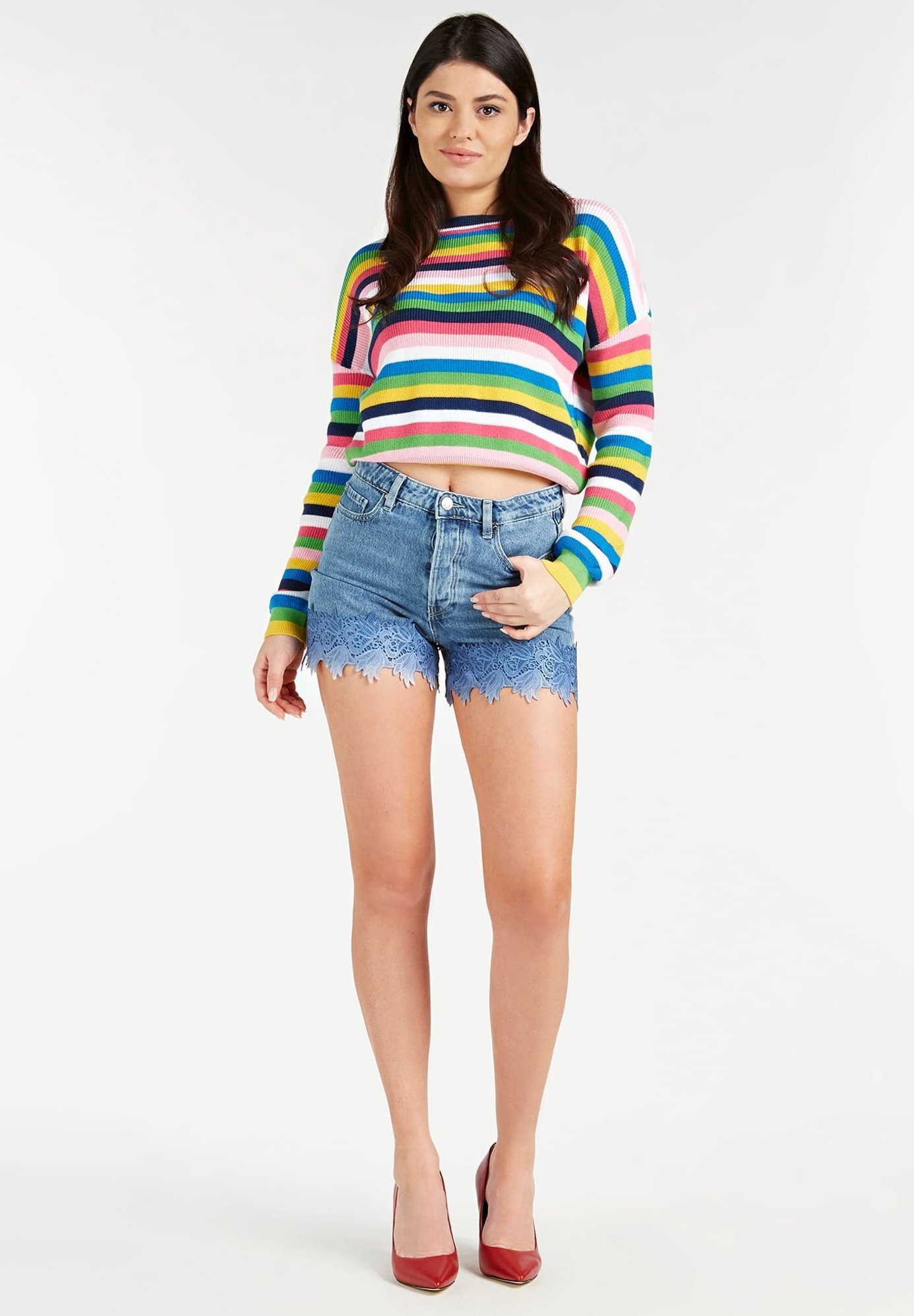 Guess Trui gemustert multicolor Zalando.nl Guess Jeans Skinny Fit dunkelblau Zalando.nl
