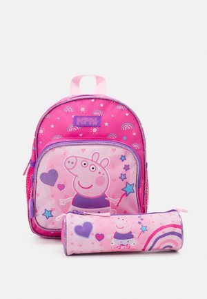 BACKPACK & PENCIL CASE PEPPA MADE OF MAGIC SET UNISEX - School set - fuchsia