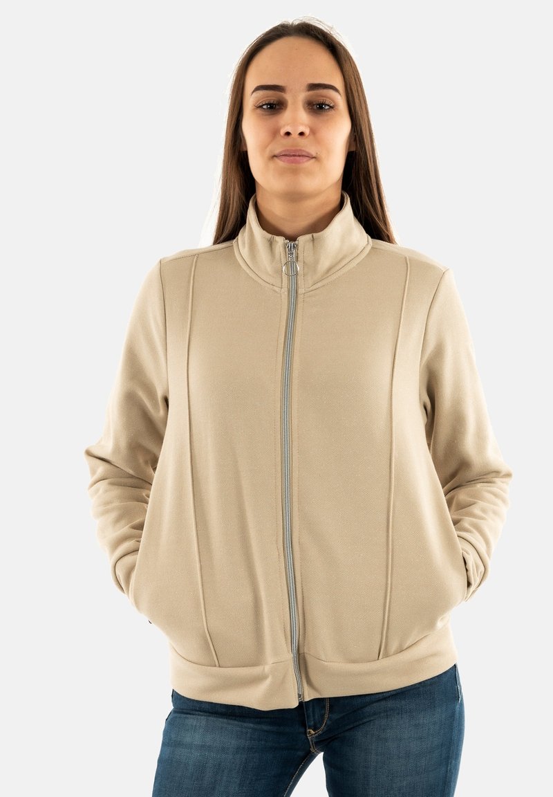 SUN VALLEY DICLER - Felpa con zip - beige