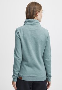 Oxmo OXVICKY - Športna jopa s kapuco na zadrgo - smoke blue melange