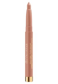 Crayon à paupières Collistar en rose nude doux, forme cylindrique allongée, finition mate, avec texte doré et pointe effilée pour une application précise.