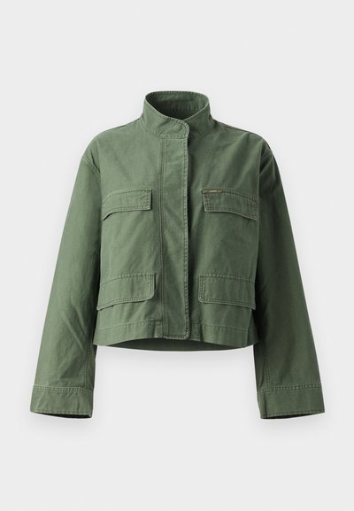 CLOSED CROPPED FIELD JACKET - Jas - khaki