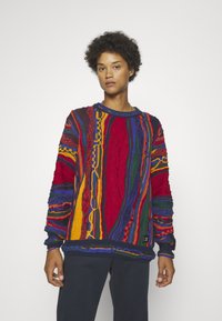 Carlo Colucci UNISEX - Strickpullover - navy/red
