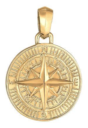 STRUCTURED COMPASS - Anhänger - gold-coloured