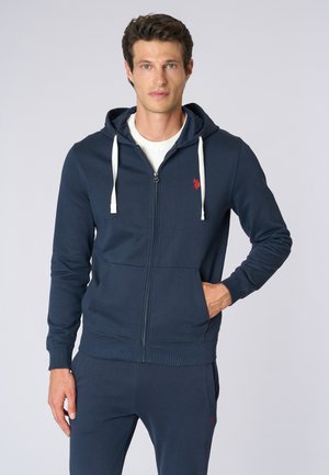 Felpa con zip - blu
