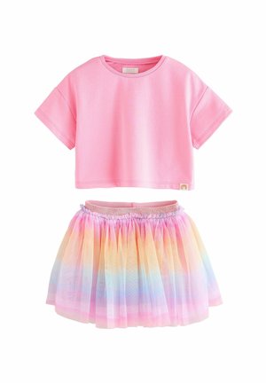 Next, SET - Minijupe - rainbow pink