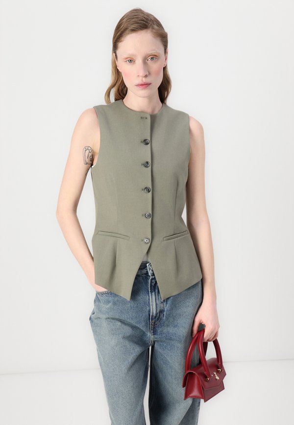 SARUMA - Waistcoat - vetiver3