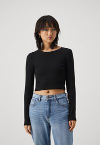 Even&Odd Petite 3 PACK - Long sleeved top - black/white/light green