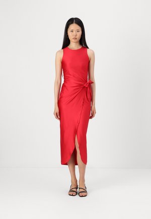 MILLY KNOT MIDI DRESS - Koktejlové šaty / šaty na párty - red