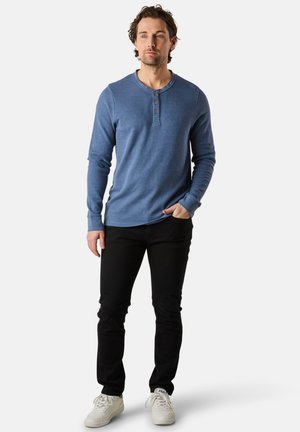 HENLEY - Maglietta a manica lunga - denim blue