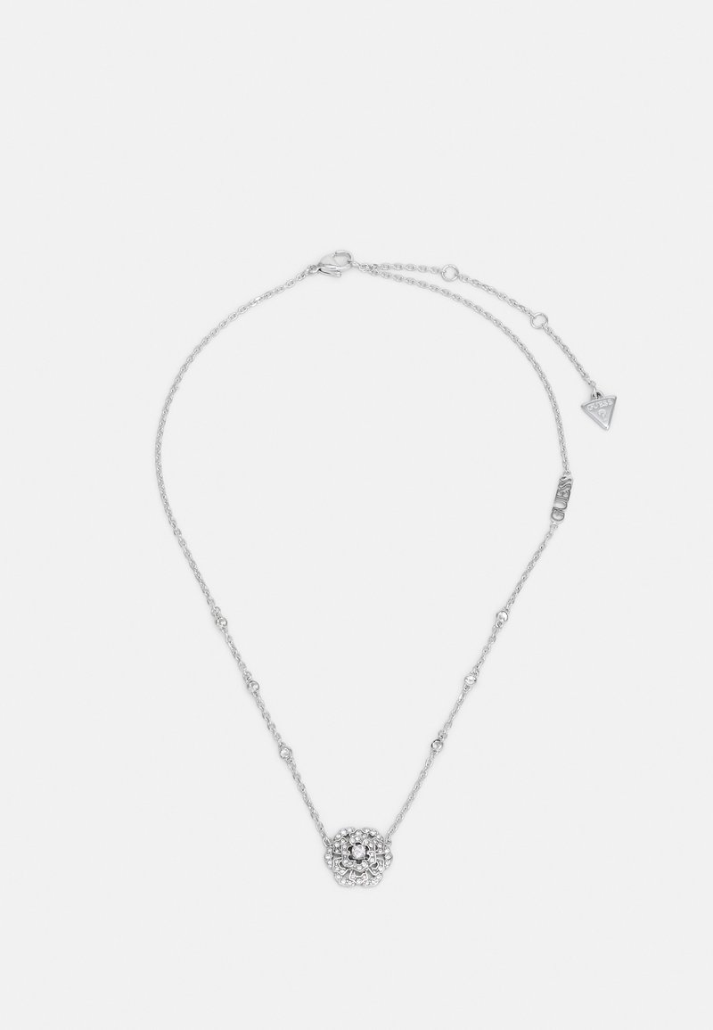 Collier Créateur Guess - Pendentif épingle Avec Strass - Alliage Argenté - Occasion Bon état
