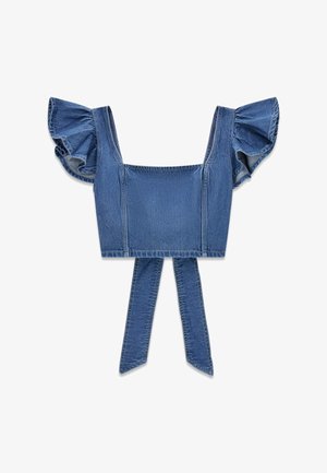 Guess, JEANS-CROPPED-TOP - Blouse - blau