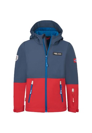 Soft shell jacket - bright red/mystic blue/alpine blue