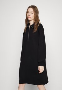 MSCH Copenhagen IMA ZIP DRESS - Vestido de malha - black