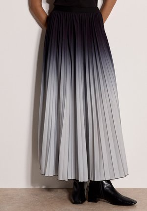 Apricot, OMBRE PLEATED MIDI SKIRT - Jupe plissée - black