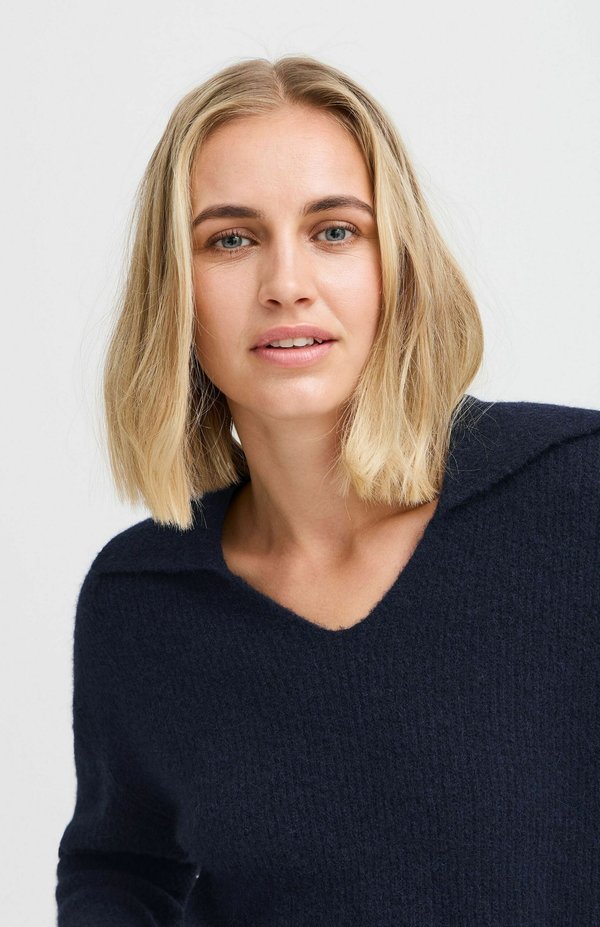 PZASTRA V-Neck - Jumper - dark sapphire melange2