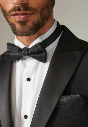 SET - Pocket square - black polka dot