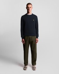 Lyle & Scott Hommes XL Pull Col V Tricot Coton Décontracté