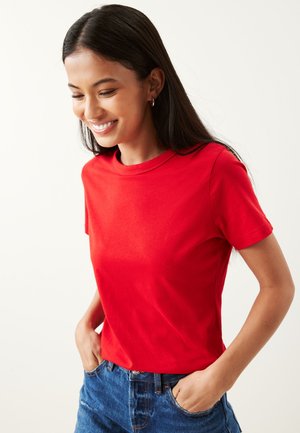 Next ESSENTIAL SHORT SLEEVE CREW NECK   - Osnovna majica kratkih rukava - burgundy red