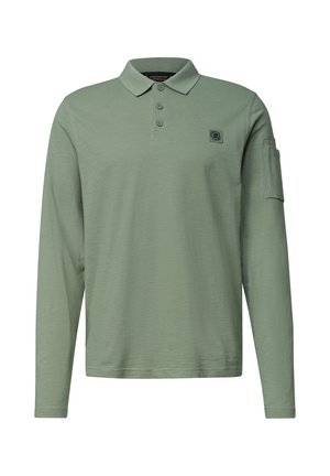 Street One MEN, LONG-SLEEVED POLO SHIRT WITH POCKET DETAIL - Poloshirt - willow green