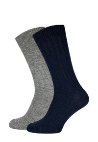 Black Snake 2 PAAR ALPAKA - Socks - dunkelblau grau