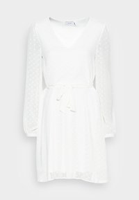 VIMALIANA V NECK BELT DRESS - Freizeitkleid - cloud dancer