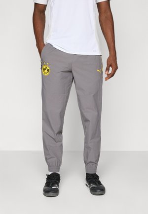 BVB PUMATECH PANTS - Article de supporter d'équipe de club - cool dark gray/faster yellow