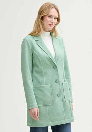 MIT REVERSKRAGEN - Cappotto corto - dust green melange