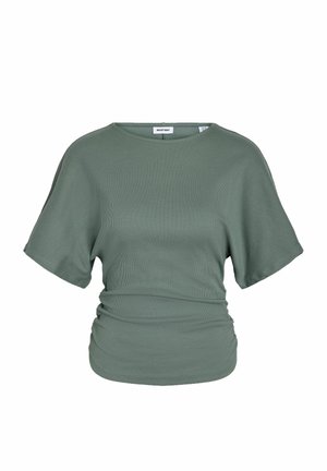 Noisy May, NMABBI S/S O-NECK RUCHING TEE JRS - Camiseta básica - laurel wreath