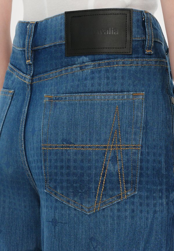 WOMENS LASER WIDE LEG JEAN - Wide Leg - mid wash indigo3