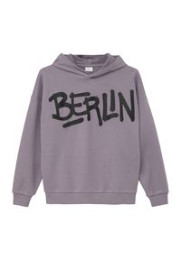 s.Oliver MIT SCHRIFTPRINT - Hoodie - grau