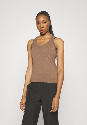 Athleta MOMENTUM SEAMLESS TANK - Débardeur - rustic beige