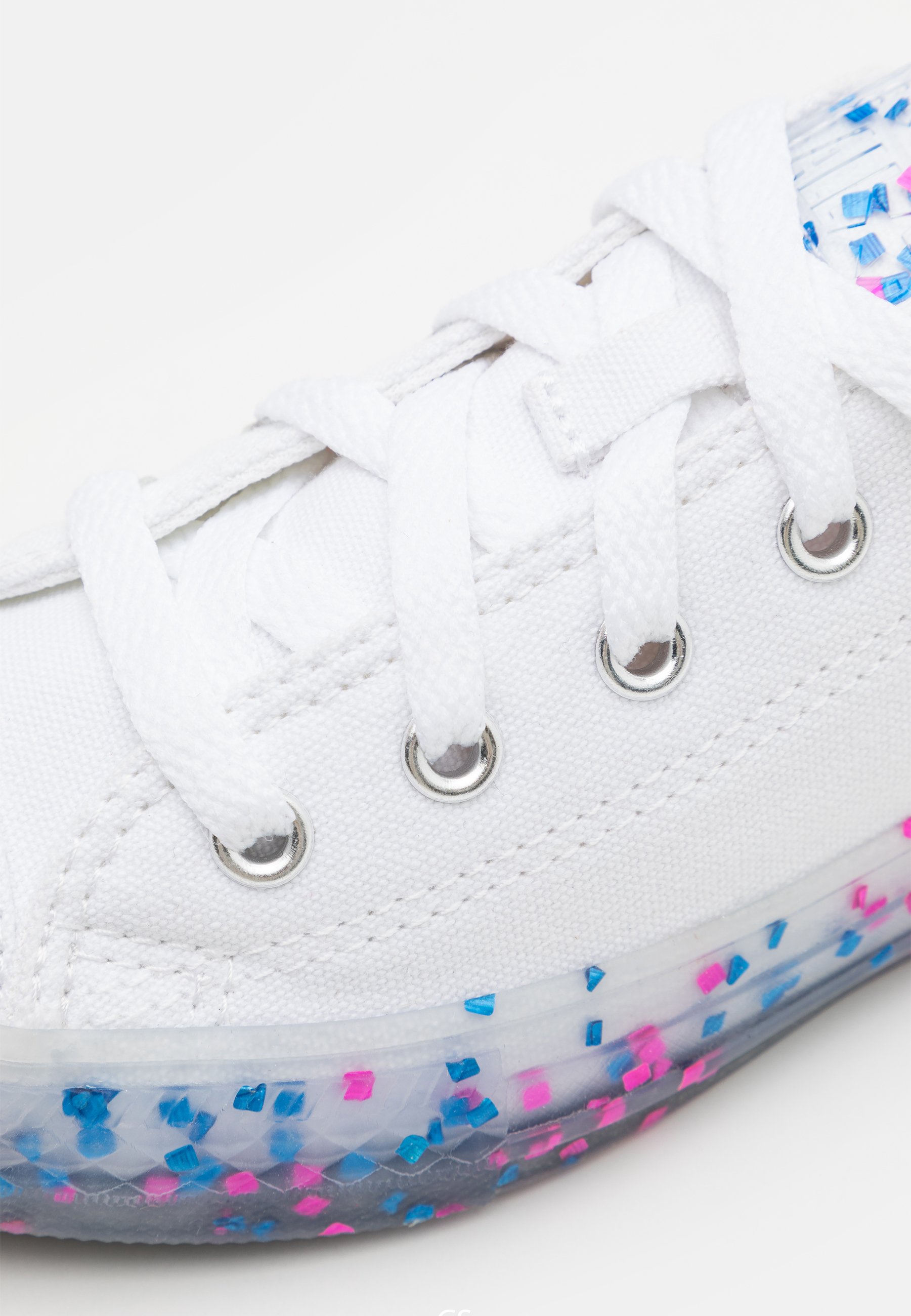 white confetti converse