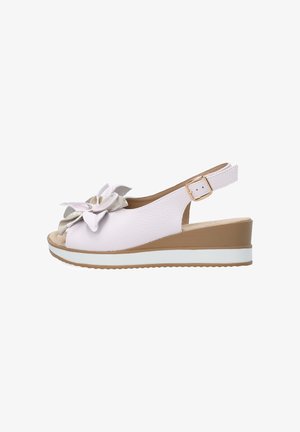 VENEZIA, WEDGE SANDALS - Platform sandals - white