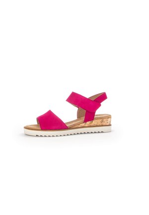 Sandales à Lanières Gabor Comfort Pour Femme - Talon 3cm, Semelle Latex, Largeur Supplémentaire (Textile)