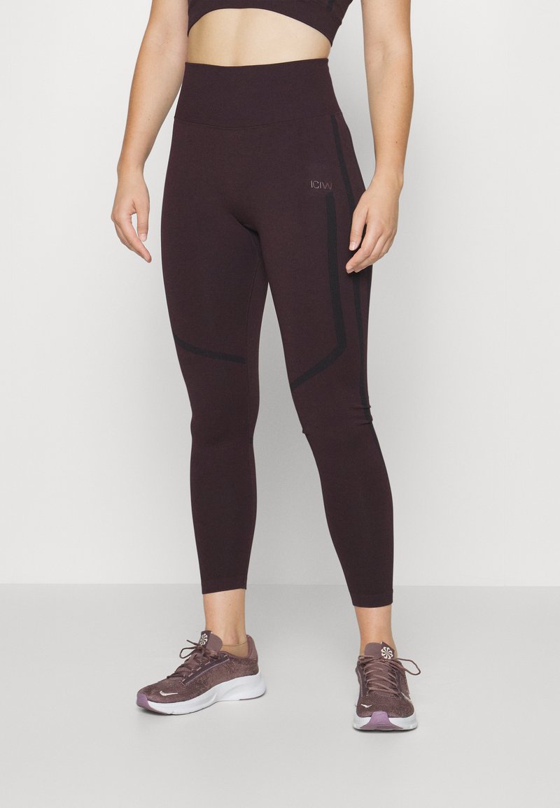 ICANIWILL - RUSH SEAMLESS - Tights - burgundy, Vergrößern