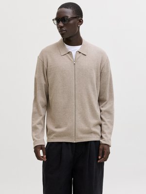 Jack & Jones JJCOLE ZIP CARDIGAN - Jopica - beige