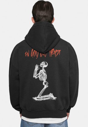Dropsize HEAVY IN GOOD WE TRUST - Kapuzenpullover - washed black