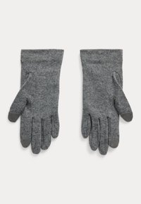 Lauren Ralph Lauren SHEEPSKIN TRIM WOOL BLEND TECH GLOVES - Gloves - grey heather