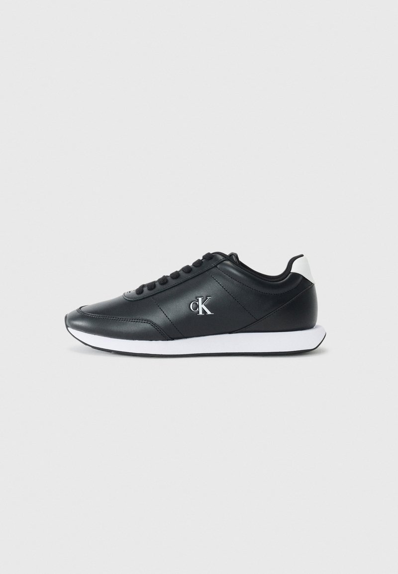 Calvin Klein Jeans RETRO RUNNER - Sneakers laag - black/bright white
