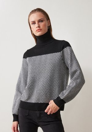 Anna Field Pullover - black/white