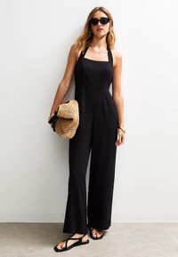 New Look HALTERNECK WIDE LEG - Mono - black