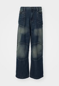 BIKER - Széles szárú - blue denim