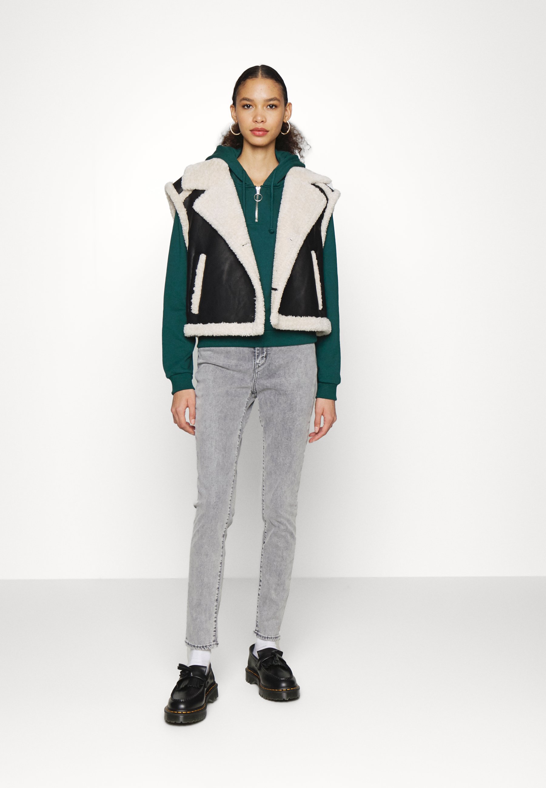 half zip hooded jacket