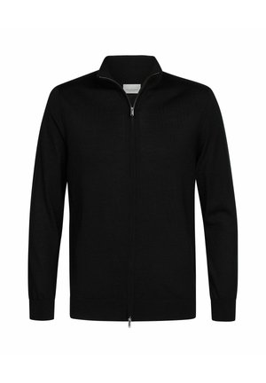 PROFUOMO, THE MERINO FULL ZIP - Cardigan - black