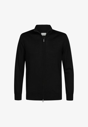 PROFUOMO, THE MERINO FULL ZIP - Cardigan - black