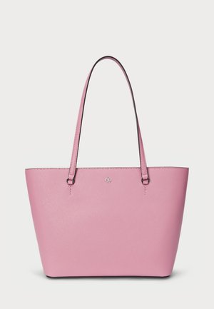 Lauren Ralph Lauren CROSSHATCH LEATHER MEDIUM KARLY TOTE - Handbag - rose mauve
