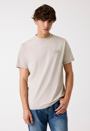 LOGOSTICKEREI - Tricou cu imprimeu - beige